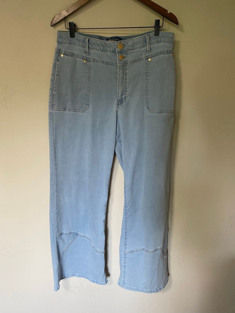 Democracy Ab Solution High Rise Flare Itty Bitty Light Wash Jeans 14